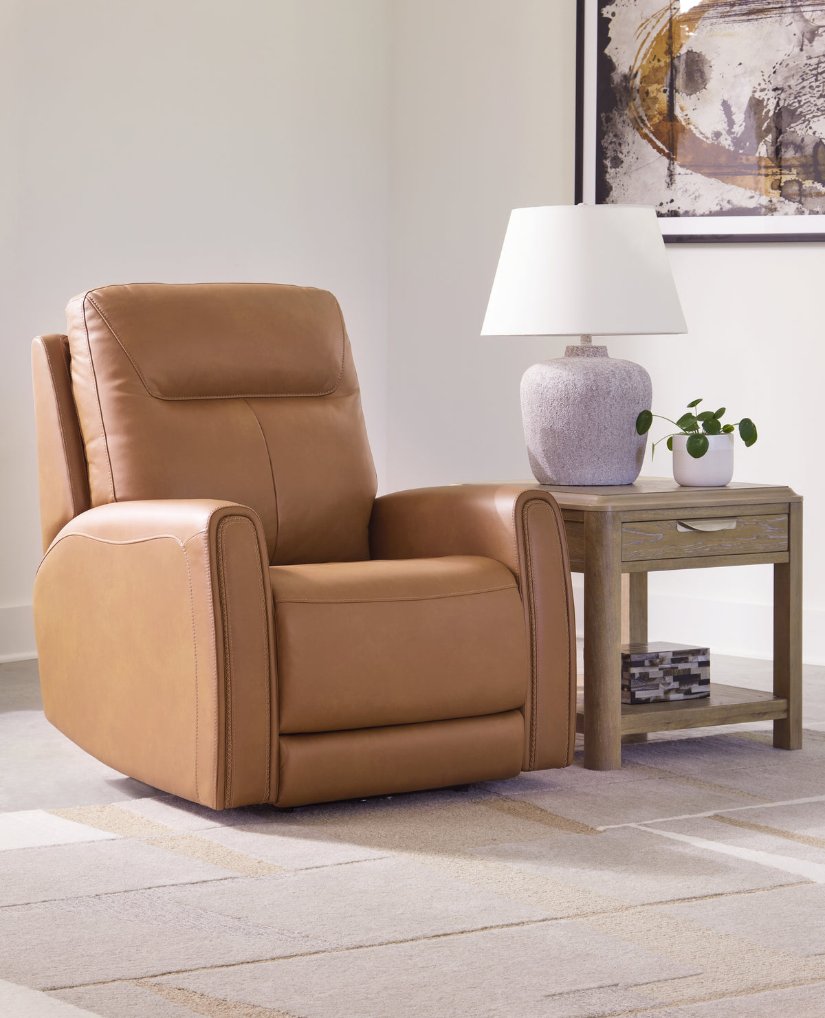 A2Z Furniture - Ashley Furniture - Tryanny Living Room - PWR REC Loveseat/ADJ Headrest / Butterscotch - U9370414