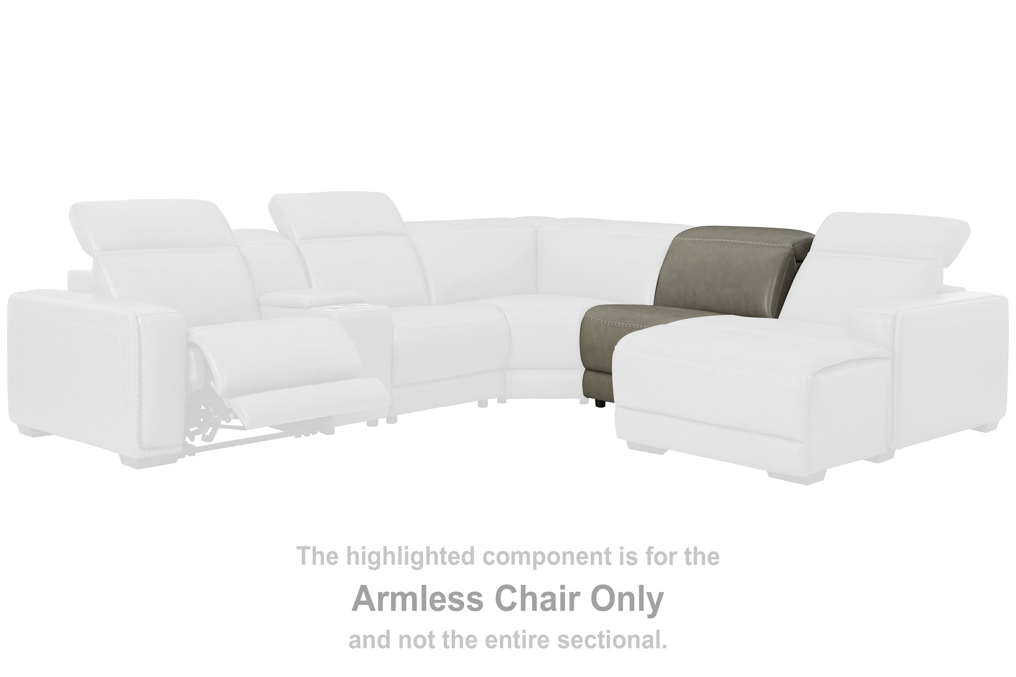A2Z Furniture - Ashley Furniture - Correze Sectional - Armless Chair / Gray - U9420246