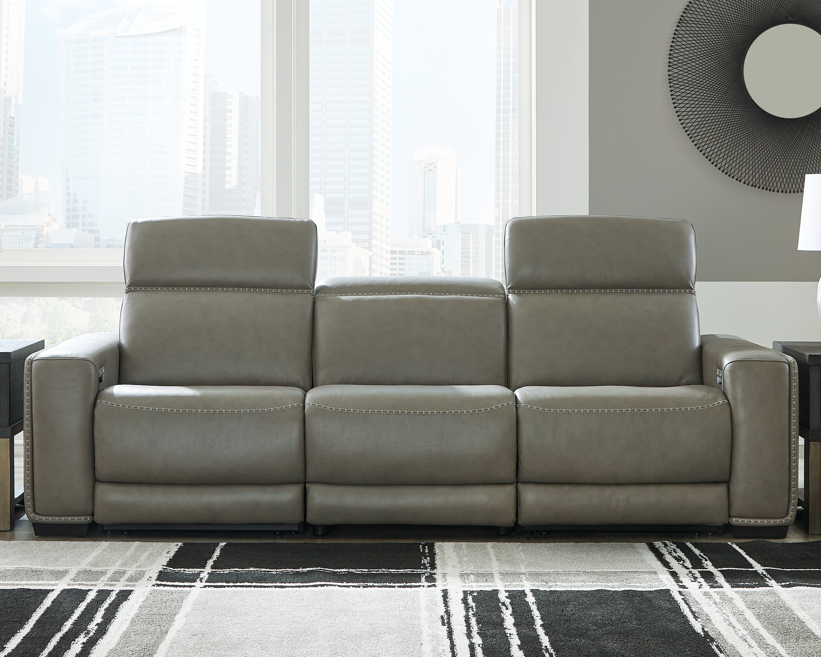 A2Z Furniture - Ashley Furniture - Correze Sectional - 3-Piece Power Reclining Sectional Sofa / Gray - U94202S2