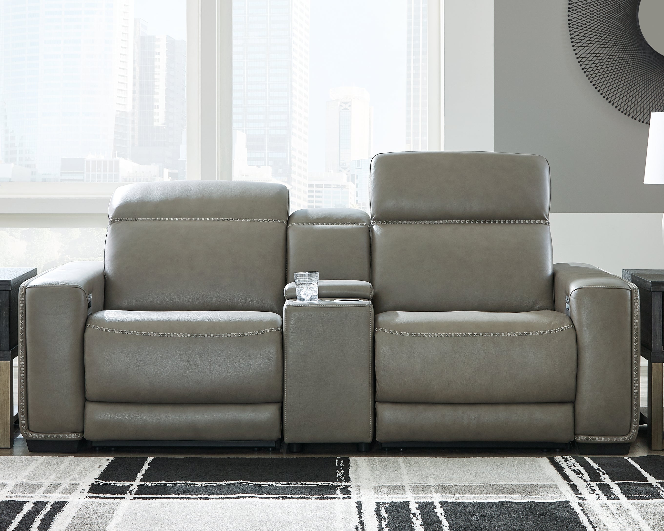 A2Z Furniture - Ashley Furniture - Correze Sectional - 3-Piece Power Reclining Sectional with Chaise / Gray - U94202S11