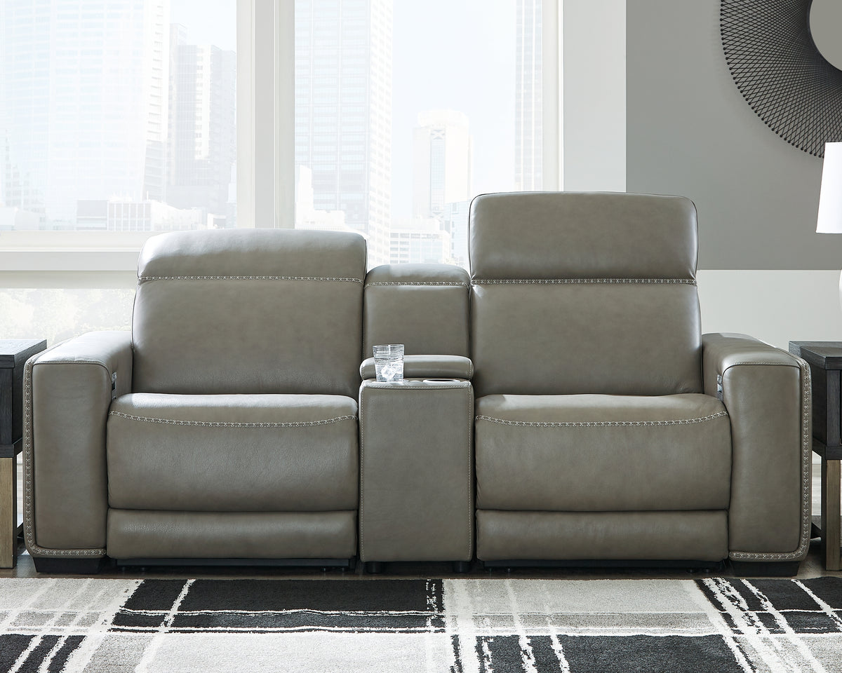 A2Z Furniture - Ashley Furniture - Correze Sectional - 3-Piece Power Reclining Sectional with Chaise / Gray - U94202S11