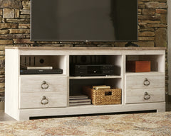 A2Z Furniture - Ashley Furniture - Willowton TV Stand - 64" / Whitewash - W267-68