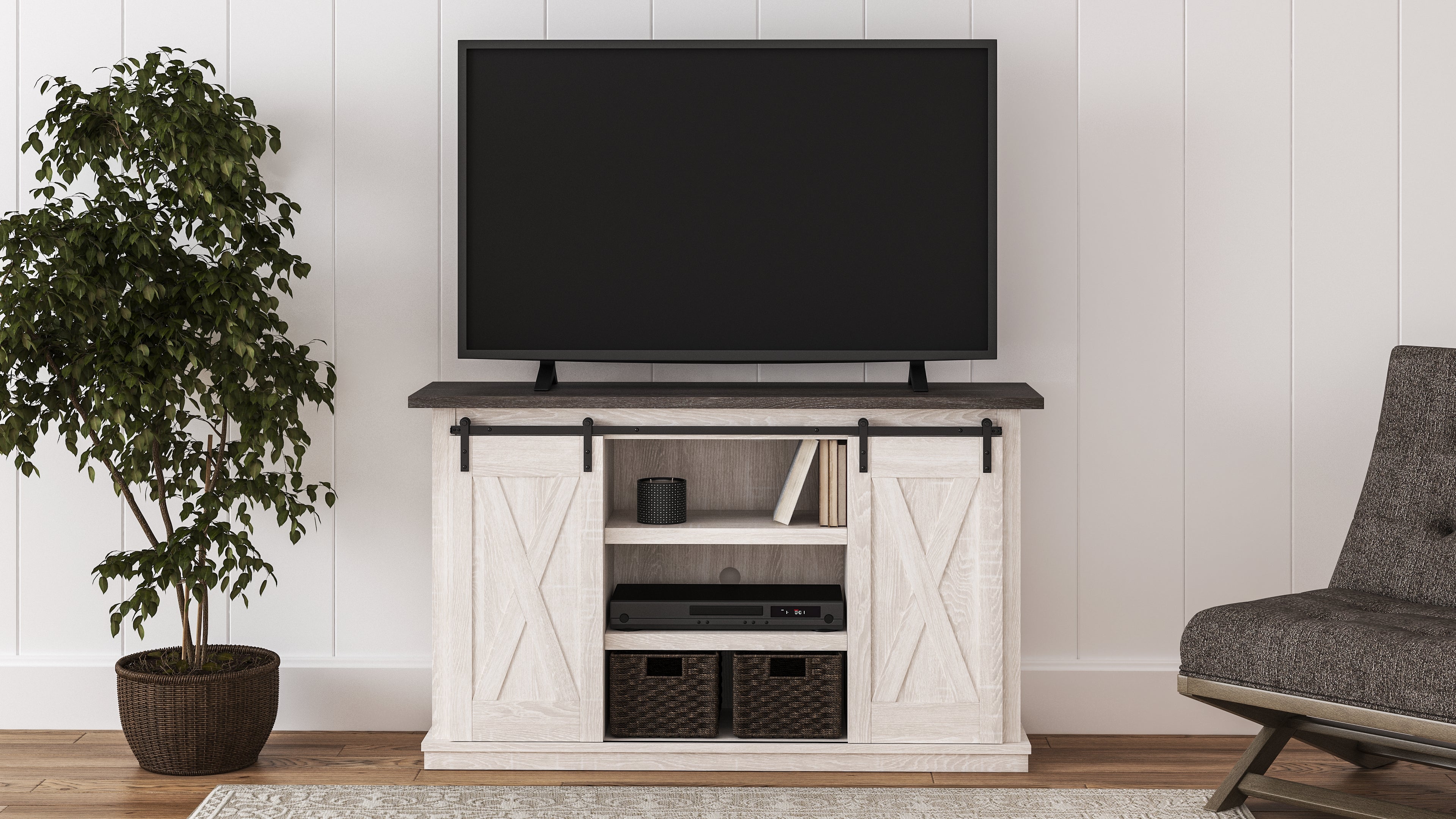 A2Z Furniture - Ashley Furniture - Dorrinson 54" TV Stand - 54" / Two-tone - W287-48