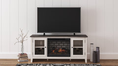 A2Z Furniture - Ashley Furniture - Dorrinson 60" TV Stand with Electric Fireplace - 60" TV Stand with Electric Fireplace / Two-tone - W287W3