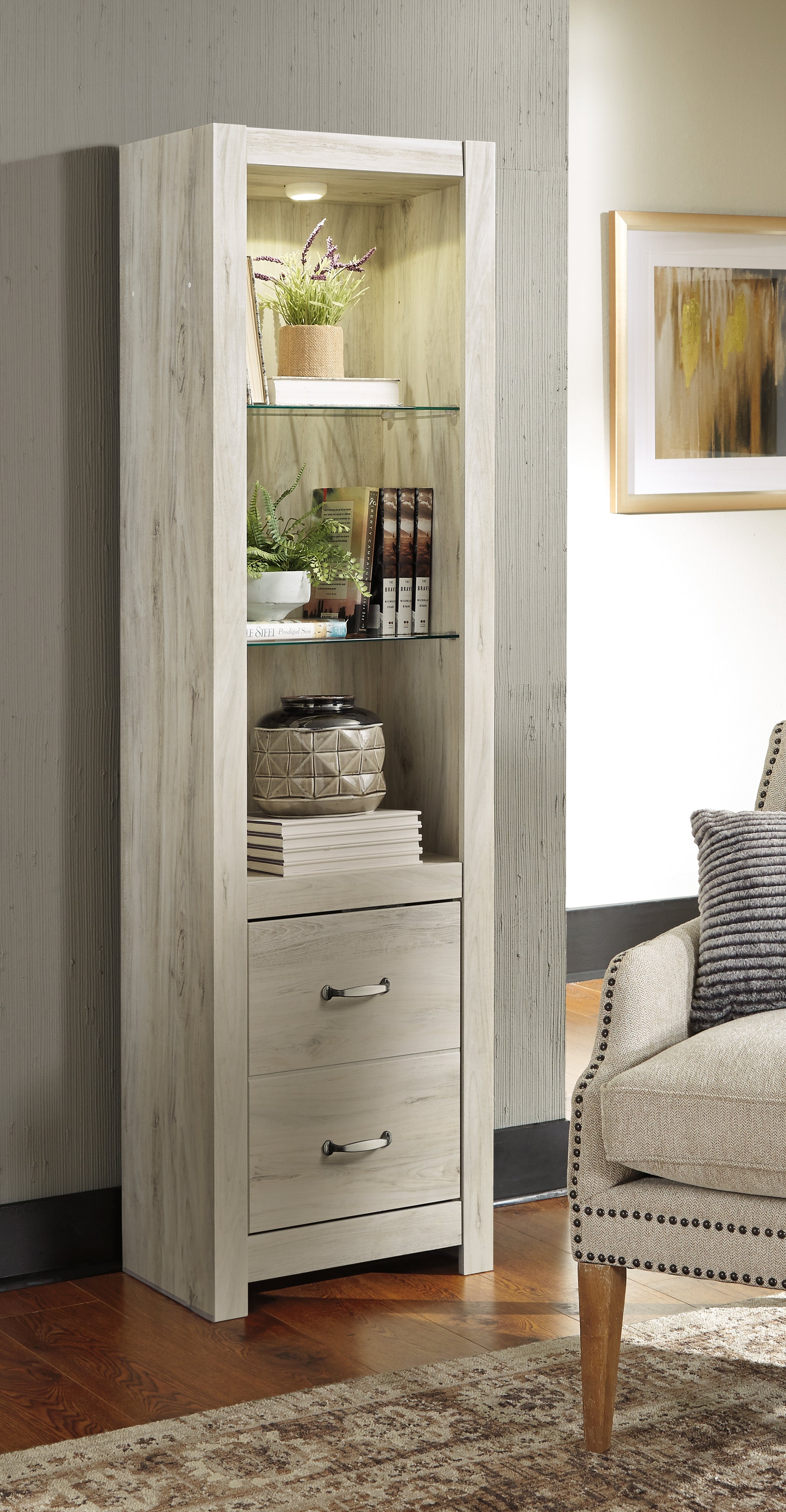 A2Z Furniture - Ashley Furniture - Bellaby Entertainment Center - Pier / Whitewash - W331-24