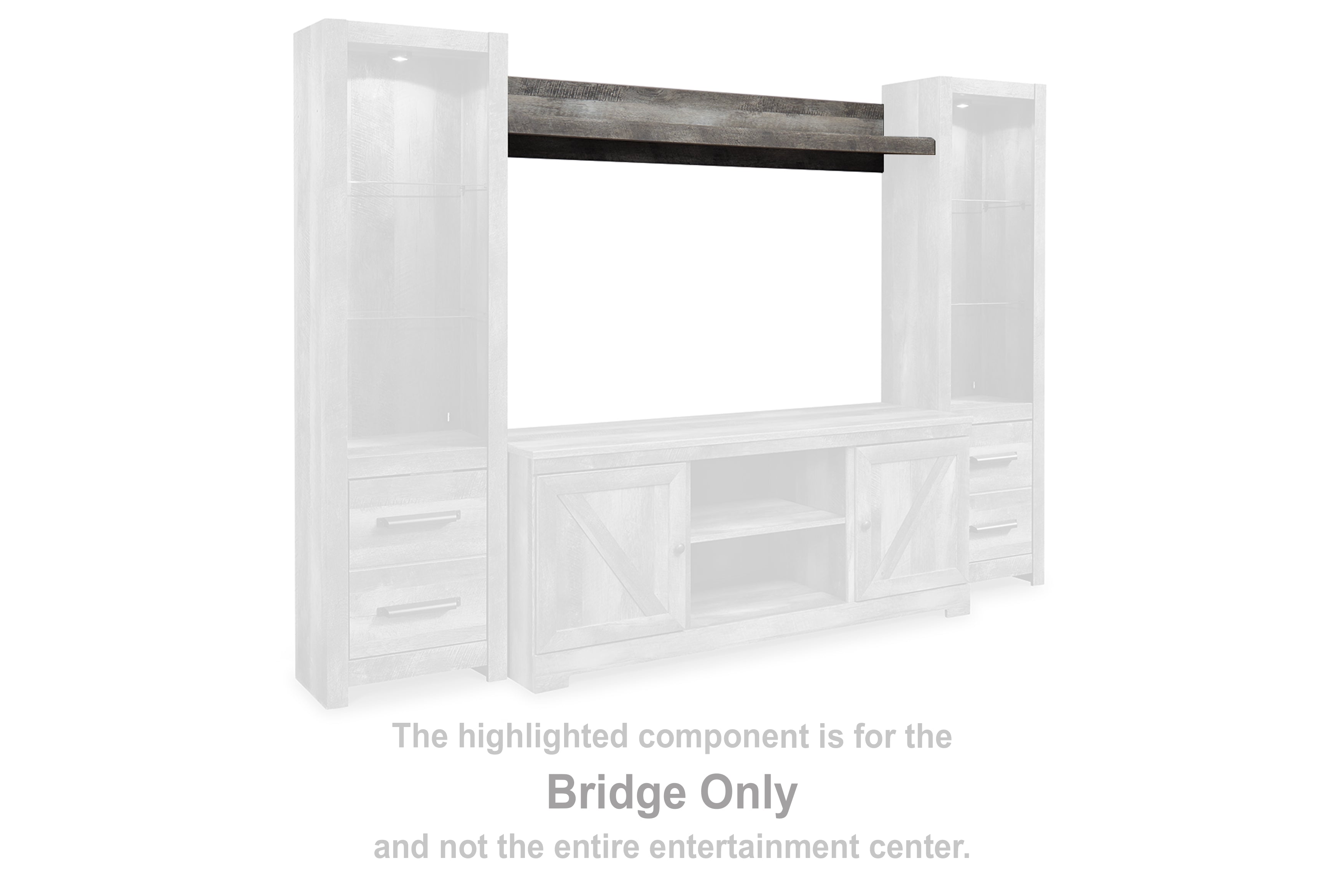 A2Z Furniture - Ashley Furniture - Wynnlow Entertainment Center - Bridge / Gray - W440-27