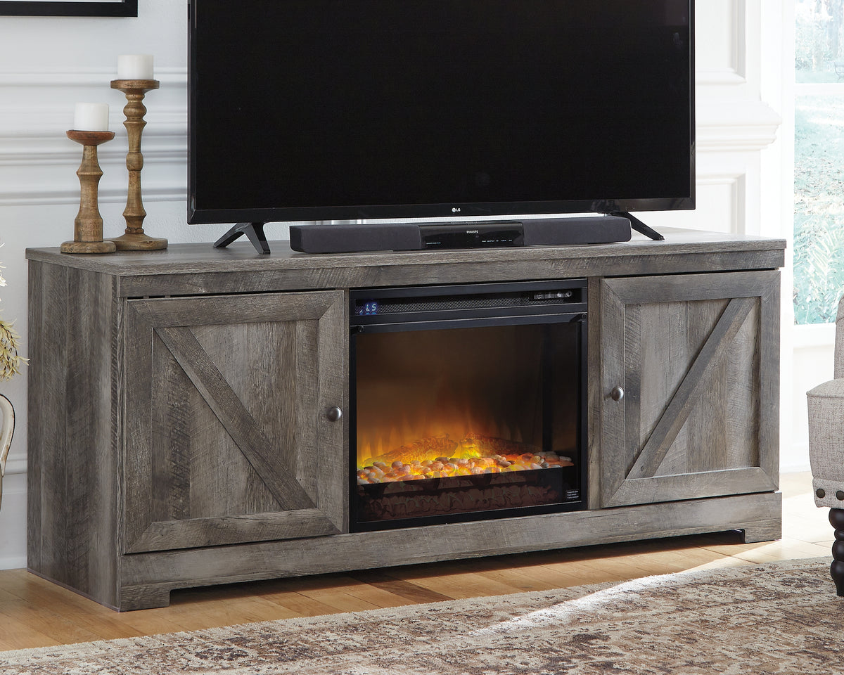 A2Z Furniture - Ashley Furniture - Wynnlow 63" TV Stand with Electric Fireplace - 63" TV Stand with Electric Fireplace / Gray - W440W4