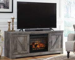 A2Z Furniture - Ashley Furniture - Wynnlow 63" TV Stand with Electric Fireplace - 63" TV Stand with Electric Fireplace / Gray - W440W9