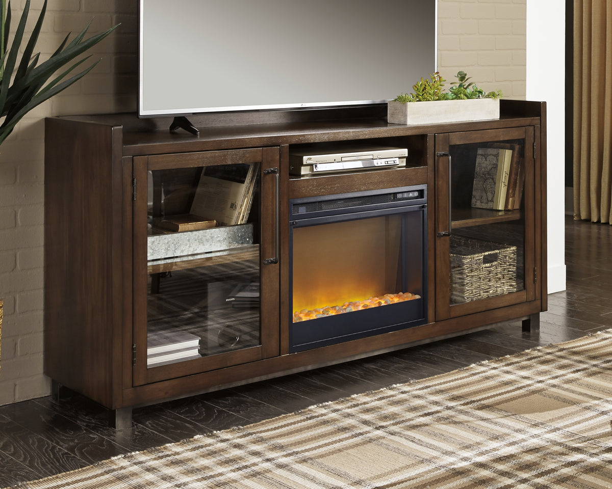 A2Z Furniture - Ashley Furniture - Starmore 70" TV Stand with Electric Fireplace - 70" TV Stand with Electric Fireplace / Brown - W633W4