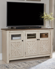 A2Z Furniture - Ashley Furniture - Bolanburg 60" TV Stand - 60" / White/Weathered Gray - W647-38