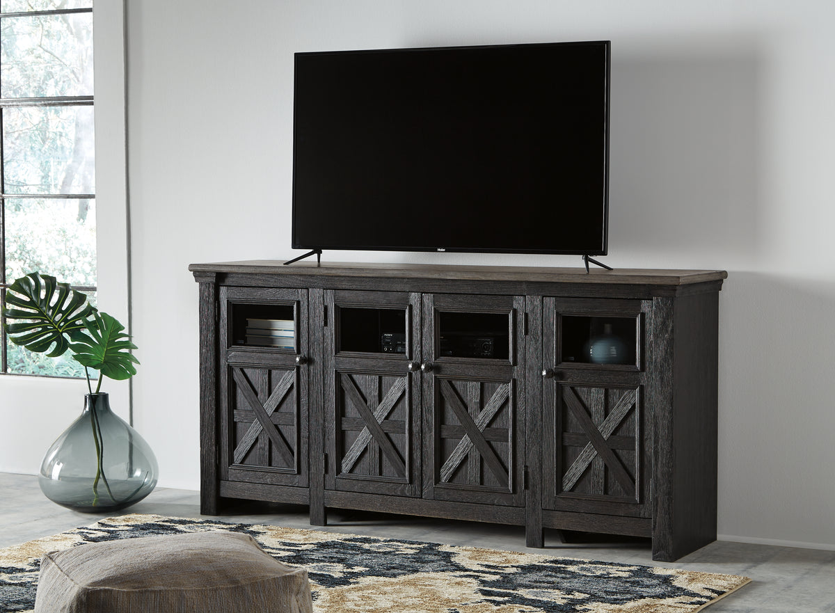 A2Z Furniture - Ashley Furniture - Tyler Creek 74" TV Stand - 74" / Black/Gray - W736-68