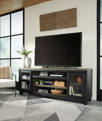 A2Z Furniture - Ashley Furniture - Foyland 83" TV Stand - 83" / Black/Brown - W989-68